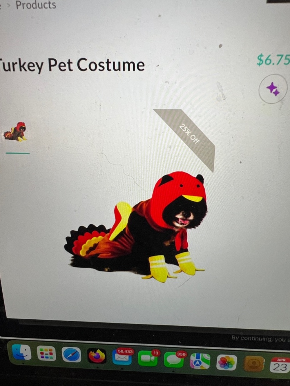 Rubie's Turkey Dog Costume